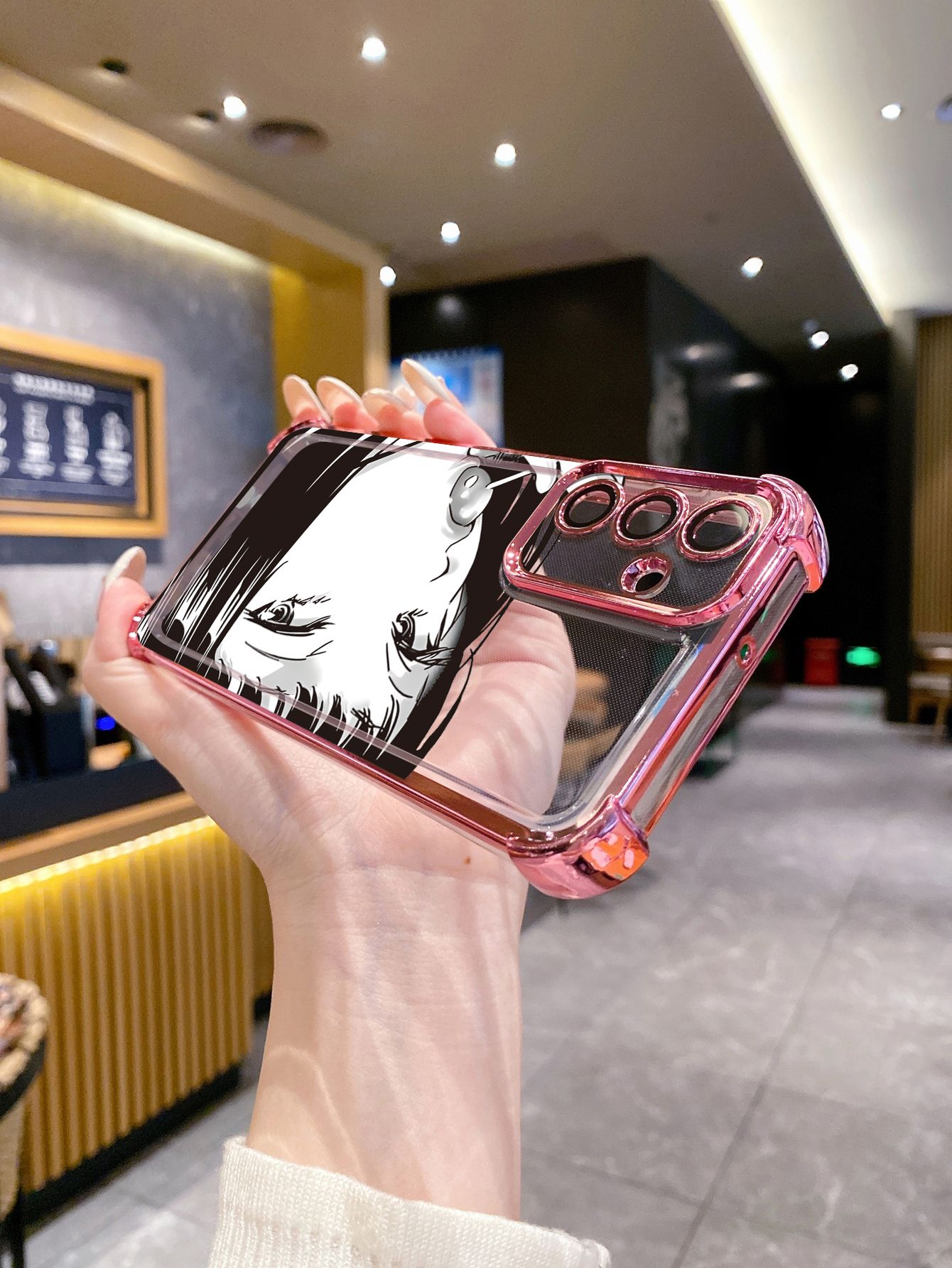 For OPPO A3X A2 Pro A1 A60 A18 A38 A17 A16 A57 A77 4G A59 A98 A78 A58 5G Demon Slayer Kamado Nezuko Tanjirou Plating Frame Clear Phone Case Anti-shock Cover