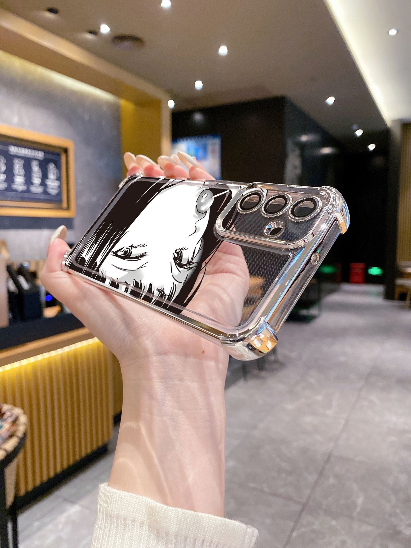 For OPPO A3X A2 Pro A1 A60 A18 A38 A17 A16 A57 A77 4G A59 A98 A78 A58 5G Demon Slayer Kamado Nezuko Tanjirou Plating Frame Clear Phone Case Anti-shock Cover