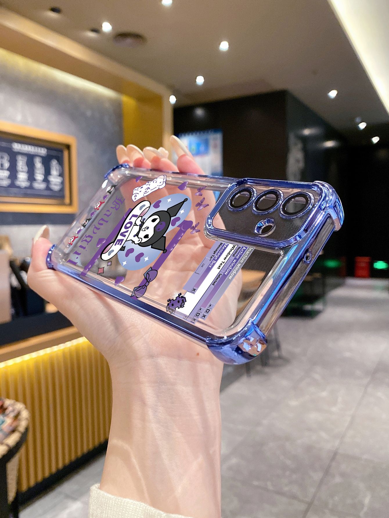 For Xiaomi Redmi Note 14 13 Pro 5G 12S 4G 12 Turbo 11S 13C 12C Cute Love Kuromi Plating Frame Clear Phone Case Anti-shock Cover