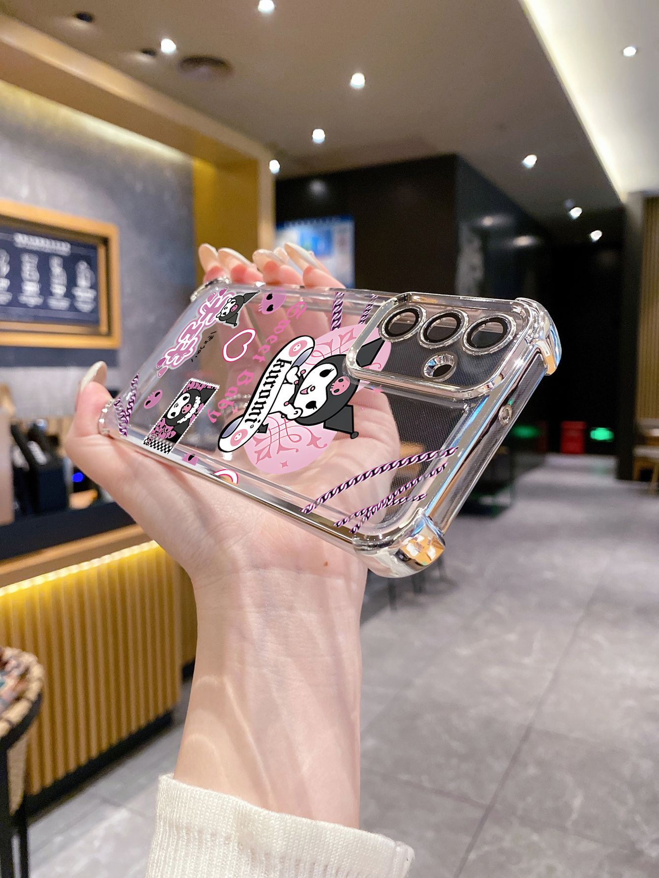 For Xiaomi Redmi Note 14 13 Pro 5G 12S 4G 12 Turbo 11S 13C 12C Cute Love Kuromi Plating Frame Clear Phone Case Anti-shock Cover