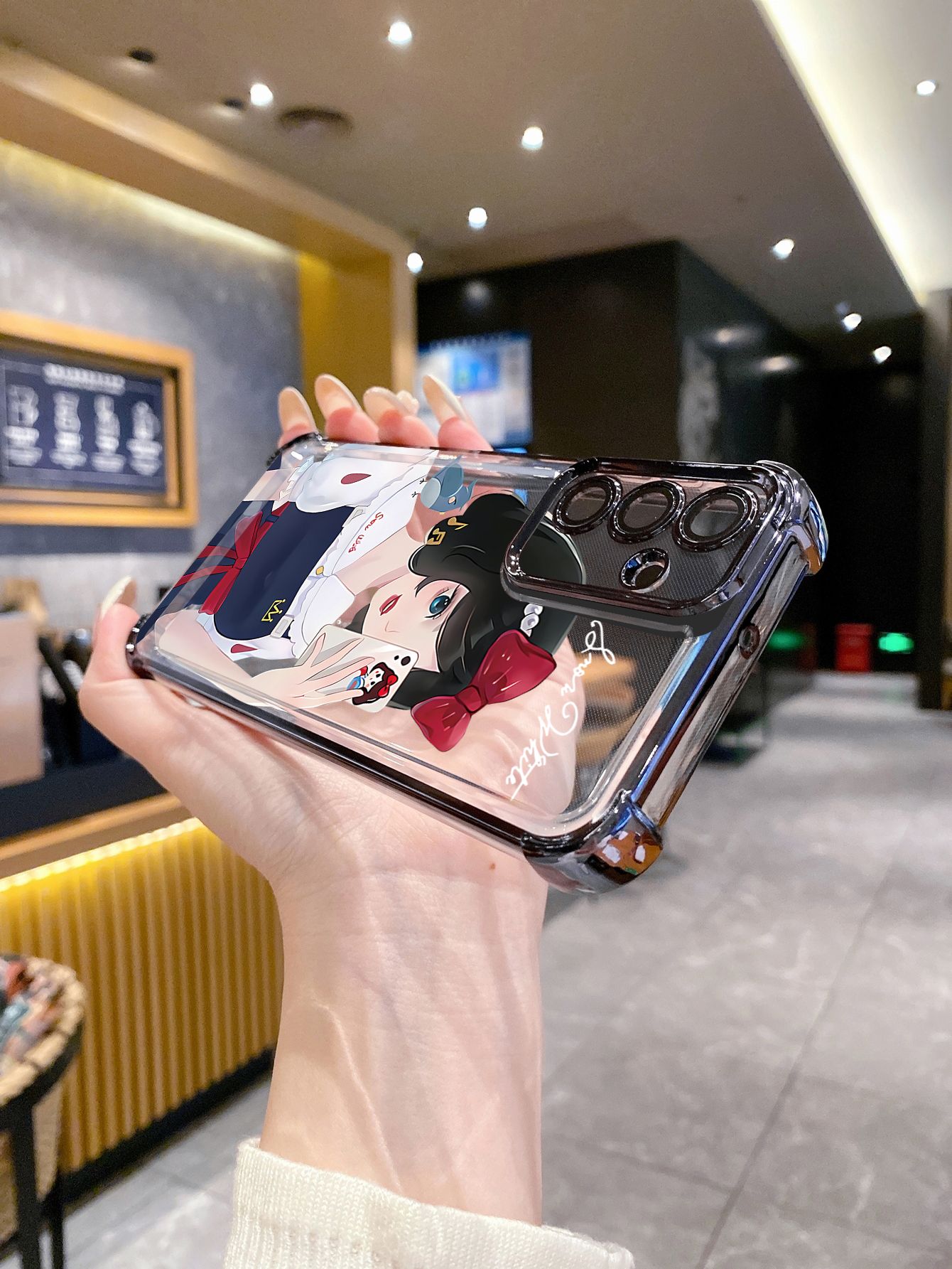 For Huawei Pura 70 Ultra Mate 60 70 Pro Honor 300 200 X9A 90 Lite Butterfly Girl Snow White Plating Frame Clear Phone Case Anti-shock Cover