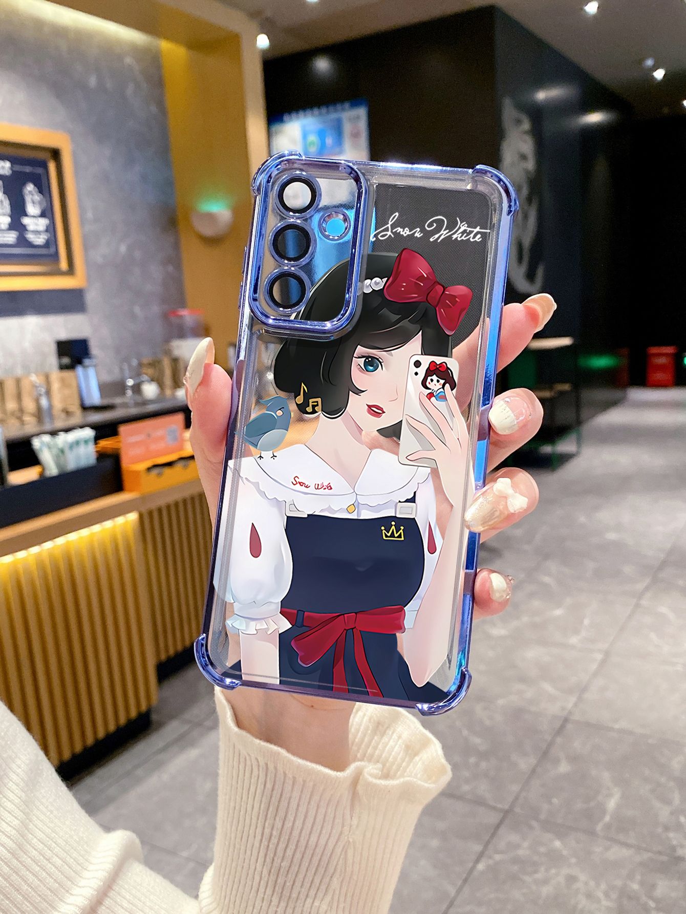 For Xiaomi Redmi Note 14 13 Pro 5G 12S 4G 12 Turbo 11S 13C 12C Butterfly Girl Snow White Plating Frame Clear Phone Case Anti-shock Cover