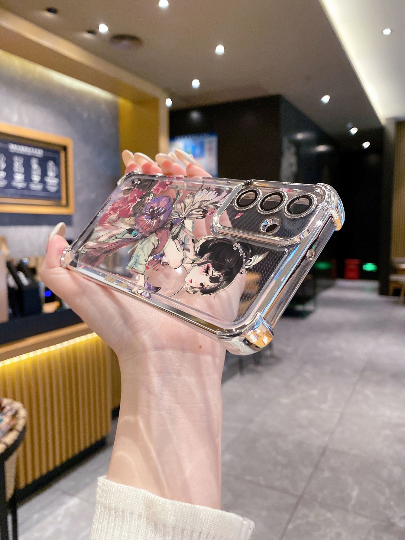 For Xiaomi Redmi Note 14 13 Pro 5G 12S 4G 12 Turbo 11S 13C 12C Butterfly Girl Snow White Plating Frame Clear Phone Case Anti-shock Cover
