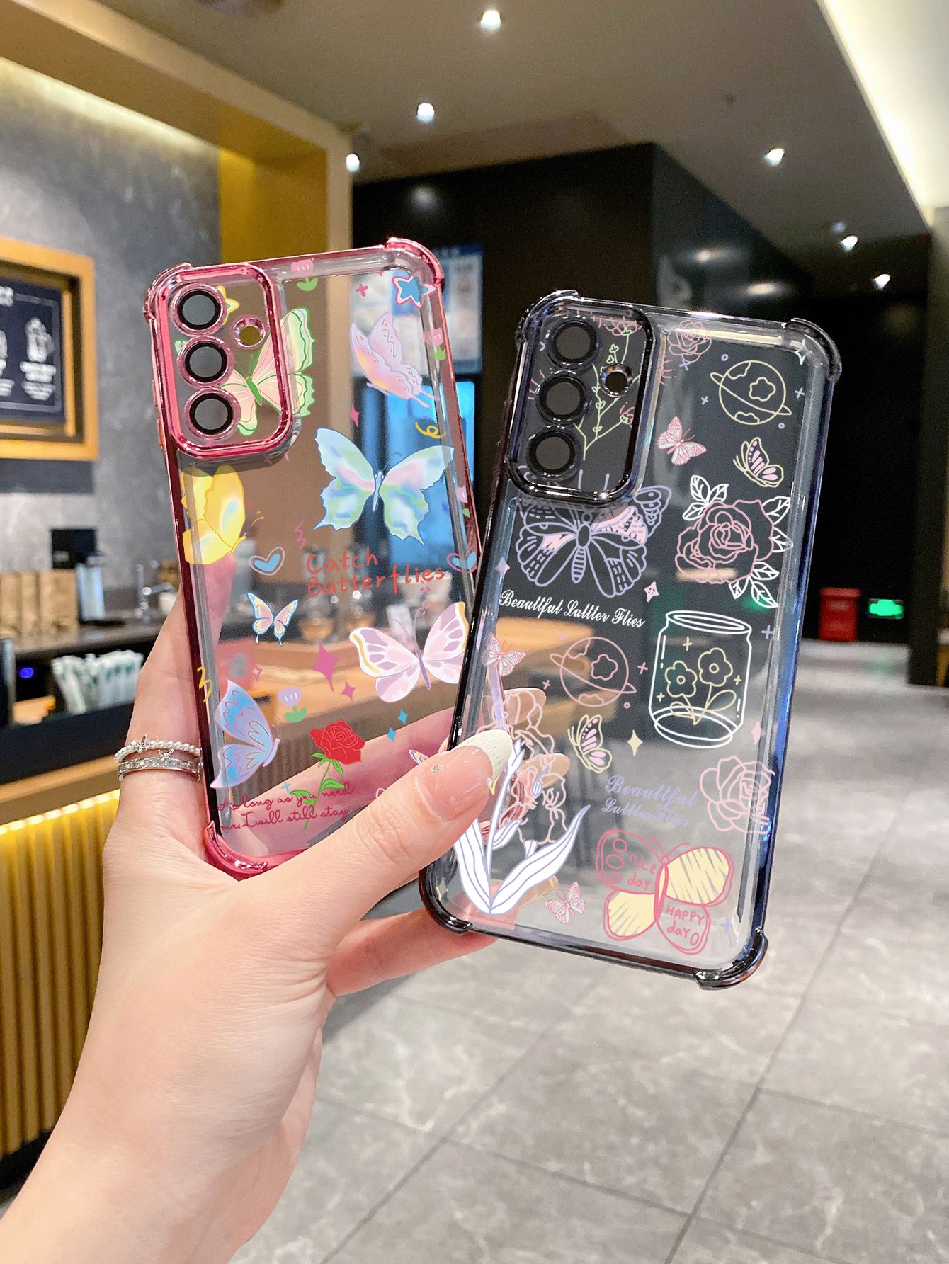 For Huawei Pura 70 Ultra Mate 60 70 Pro Honor 300 200 X9A 90 Lite Butterfly Plating Frame Clear Phone Case Anti-shock Cover