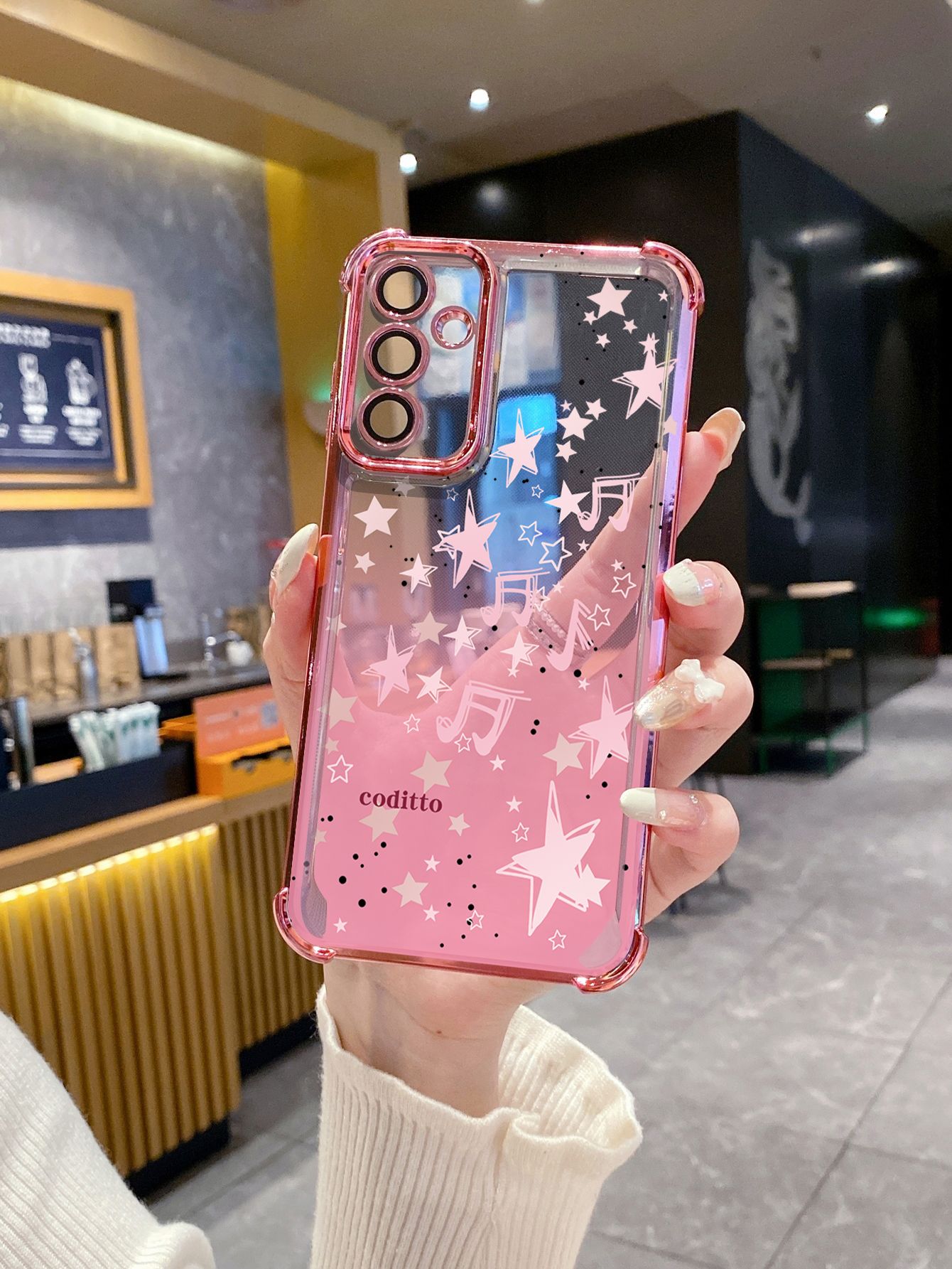 For Huawei Pura 70 Ultra Mate 60 70 Pro Honor 300 200 X9A 90 Lite Poem Stars Plating Frame Clear Phone Case Anti-shock Cover