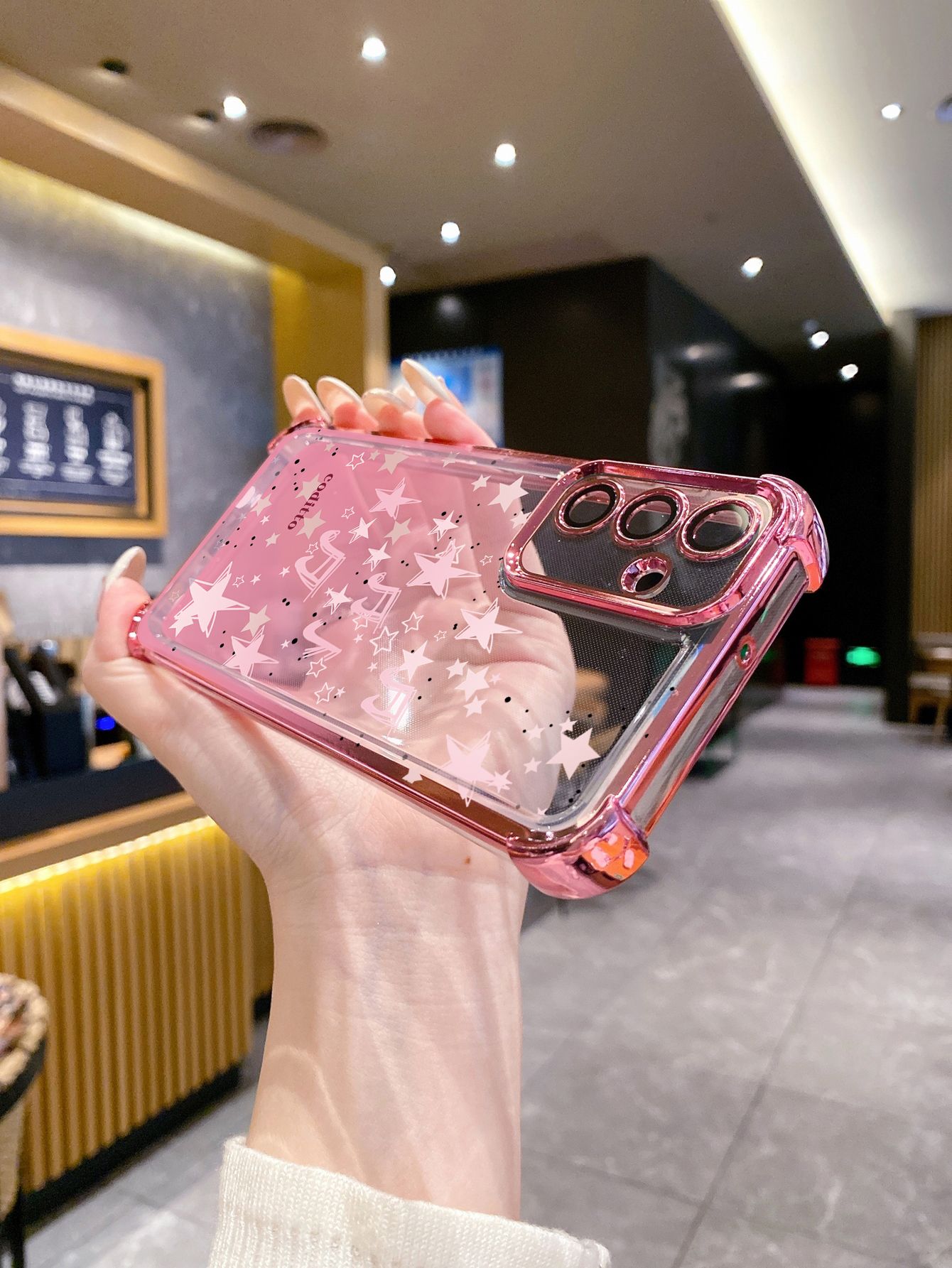 For Huawei Pura 70 Ultra Mate 60 70 Pro Honor 300 200 X9A 90 Lite Poem Stars Plating Frame Clear Phone Case Anti-shock Cover