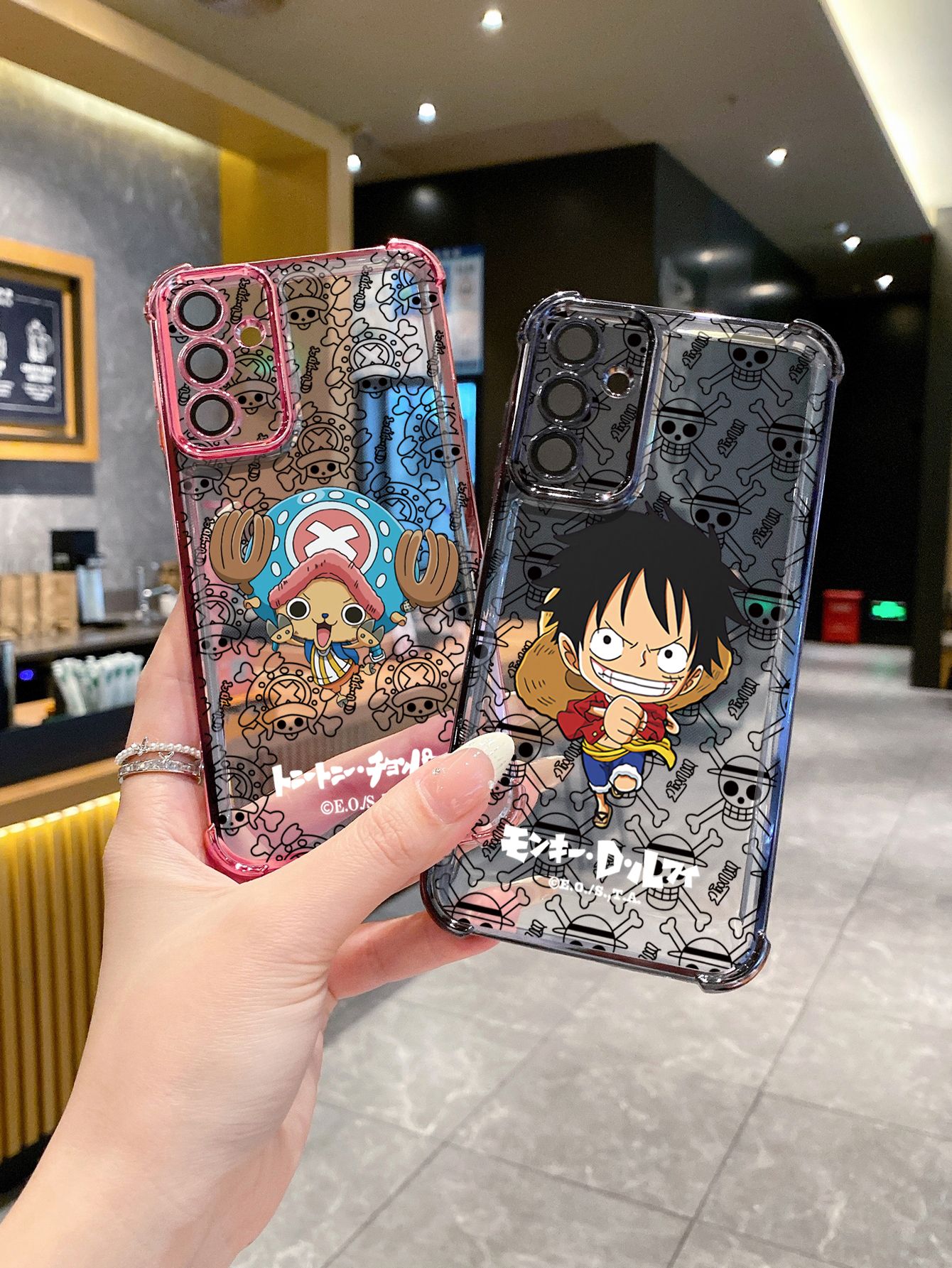 For Huawei Pura 70 Ultra Mate 60 70 Pro Honor 300 200 X9A 90 Lite Chopper Luffy Plating Frame Clear Phone Case Anti-shock Cover