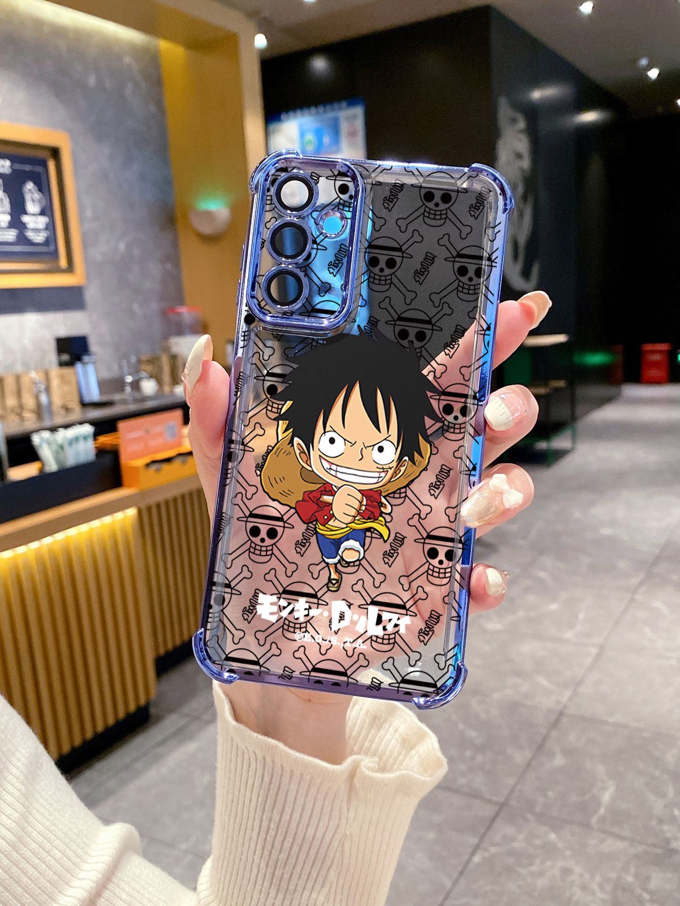 For Huawei Pura 70 Ultra Mate 60 70 Pro Honor 300 200 X9A 90 Lite Chopper Luffy Plating Frame Clear Phone Case Anti-shock Cover