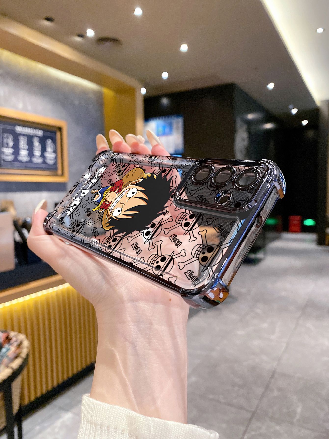 For Huawei Pura 70 Ultra Mate 60 70 Pro Honor 300 200 X9A 90 Lite Chopper Luffy Plating Frame Clear Phone Case Anti-shock Cover