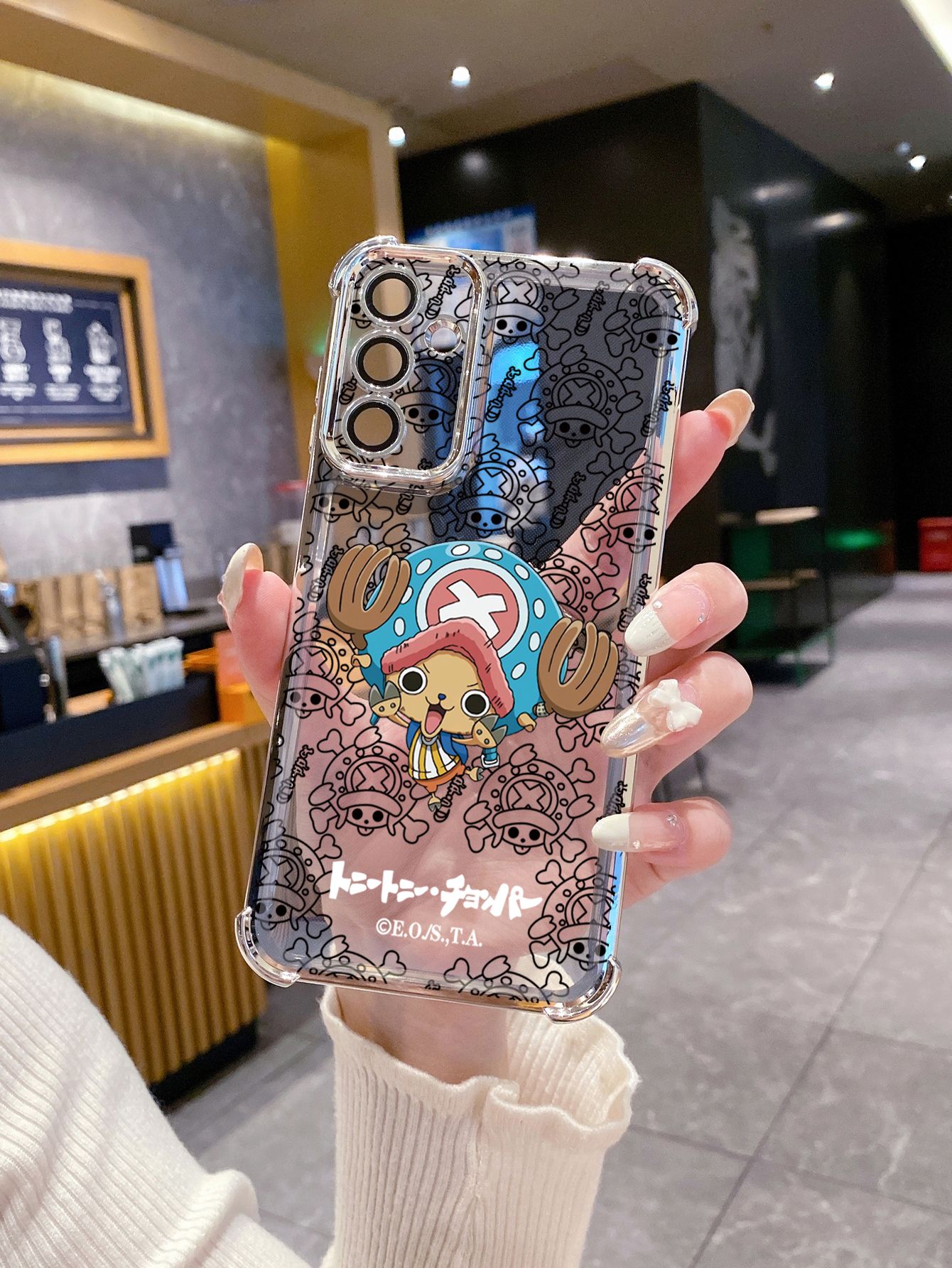 For Huawei Pura 70 Ultra Mate 60 70 Pro Honor 300 200 X9A 90 Lite Chopper Luffy Plating Frame Clear Phone Case Anti-shock Cover