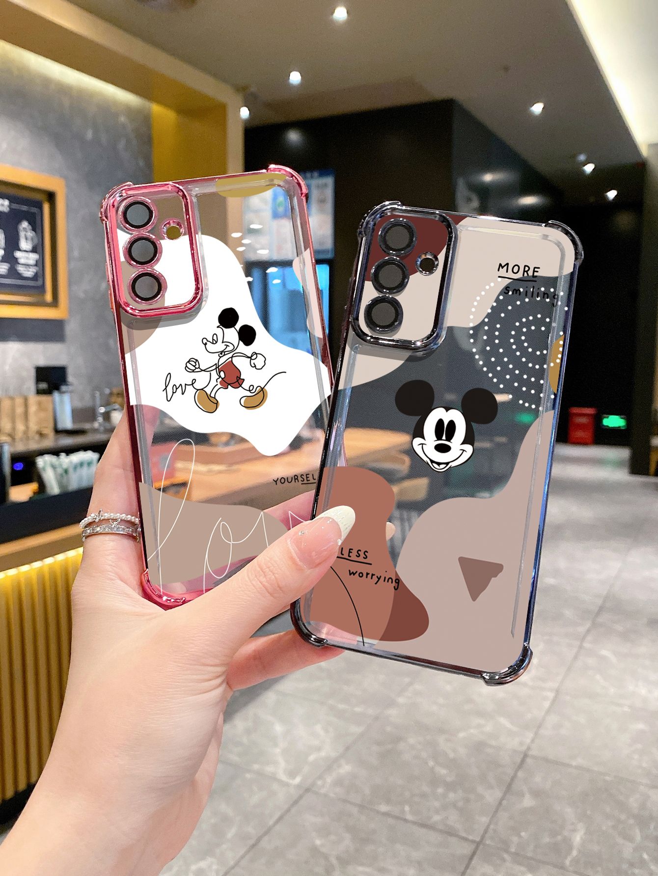 For Huawei Pura 70 Ultra Mate 60 70 Pro Honor 300 200 X9A 90 Lite Retro Mickey Plating Frame Clear Phone Case Anti-shock Cover