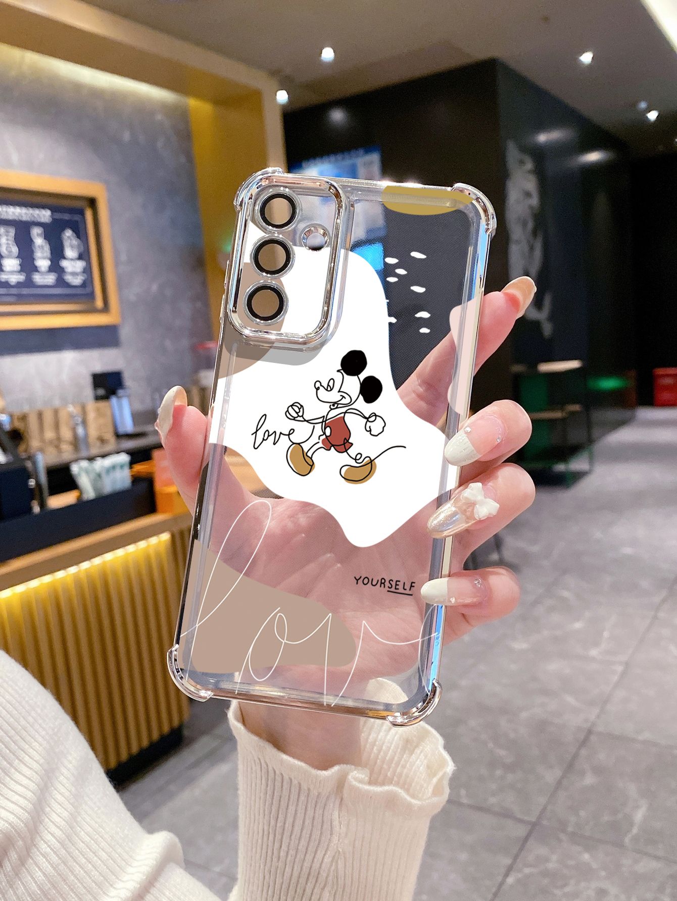 For Huawei Pura 70 Ultra Mate 60 70 Pro Honor 300 200 X9A 90 Lite Retro Mickey Plating Frame Clear Phone Case Anti-shock Cover