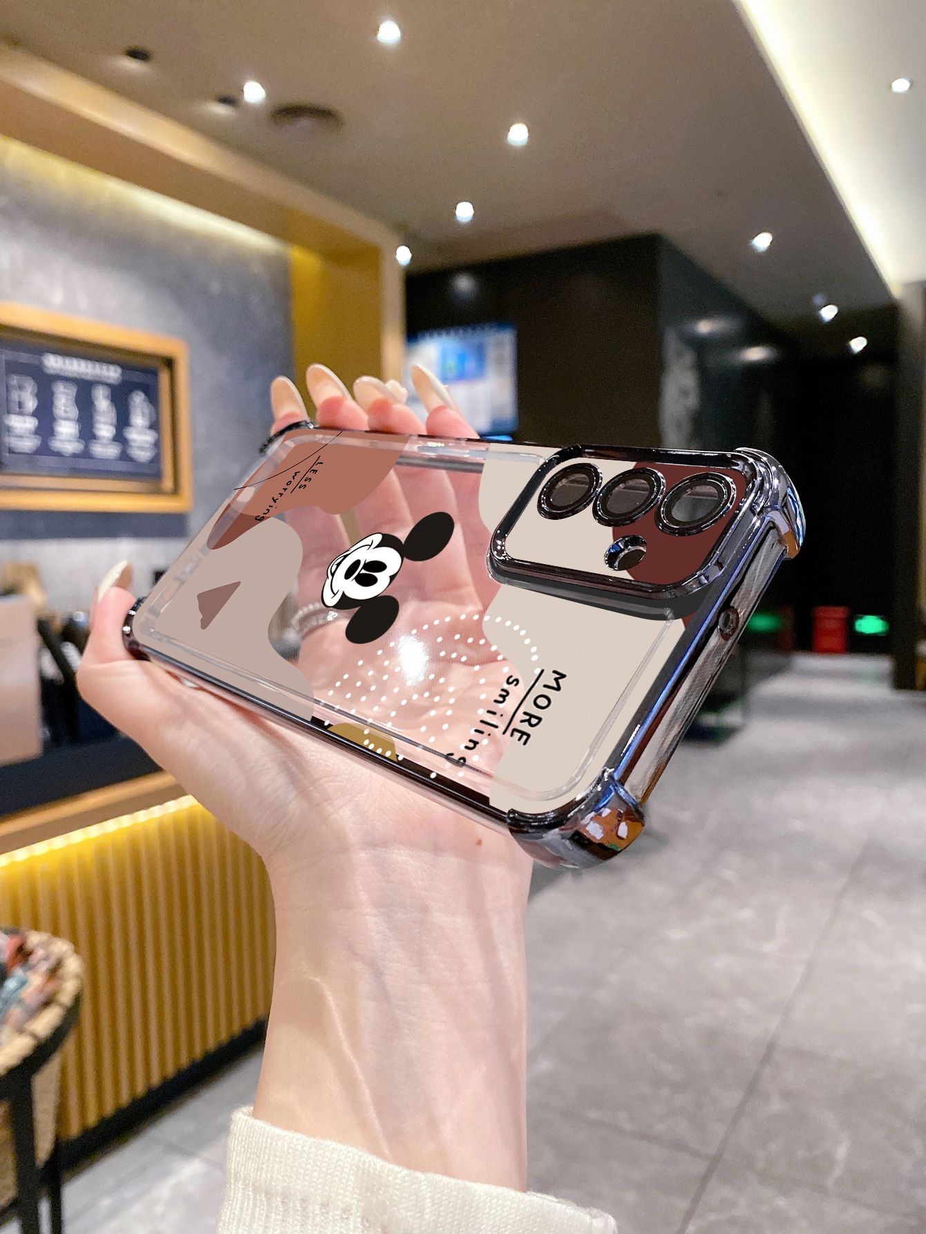 For Huawei Pura 70 Ultra Mate 60 70 Pro Honor 300 200 X9A 90 Lite Retro Mickey Plating Frame Clear Phone Case Anti-shock Cover