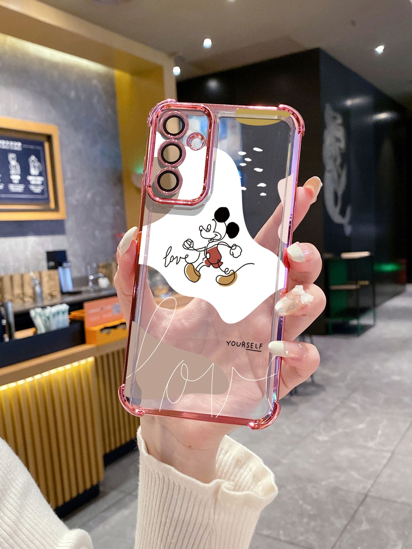 For Huawei Pura 70 Ultra Mate 60 70 Pro Honor 300 200 X9A 90 Lite Retro Mickey Plating Frame Clear Phone Case Anti-shock Cover