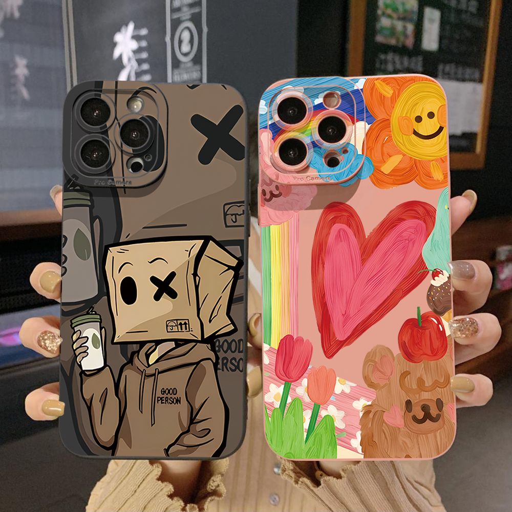 For iPhone 16 Pro Max 14 Plus 13 Pro Max 12 11 XR 8 7 SE 2022 XS Max Good Person Full Protective Case Anti Drop Cover