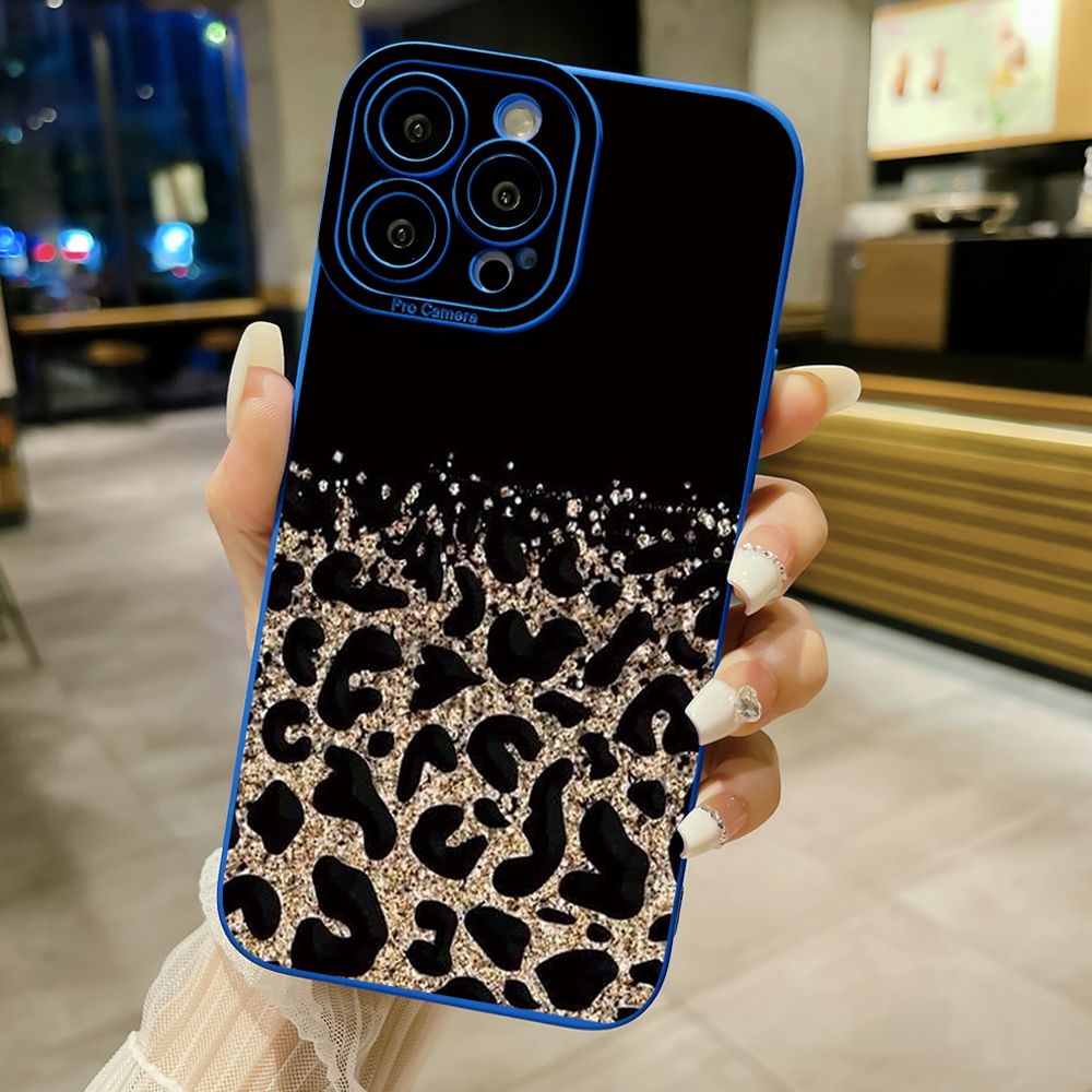 For iPhone 16 Pro Max 14 Plus 13 Pro Max 12 11 XR 8 7 SE 2022 XS Max Gradient Pink Leopard Full Protective Case Anti Drop Cover