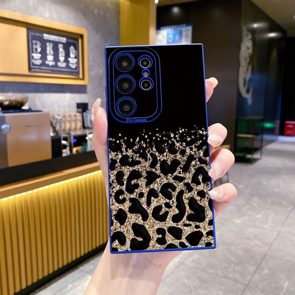 For Samsung Galaxy S24 S23 Ultra S22 Plus Note 20 S21 FE S20 Gradient Pink Leopard Full Protective Case Anti Drop Cover