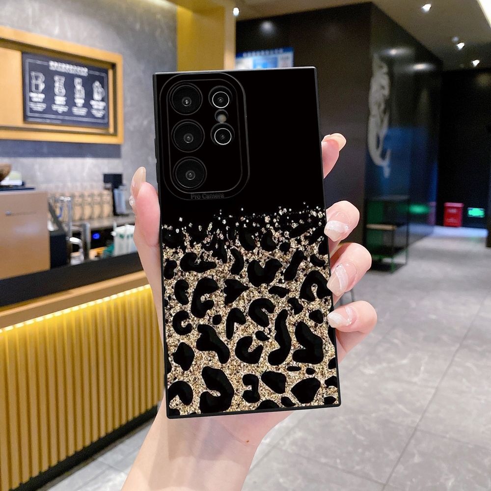 For Samsung Galaxy S24 S23 Ultra S22 Plus Note 20 S21 FE S20 Gradient Pink Leopard Full Protective Case Anti Drop Cover