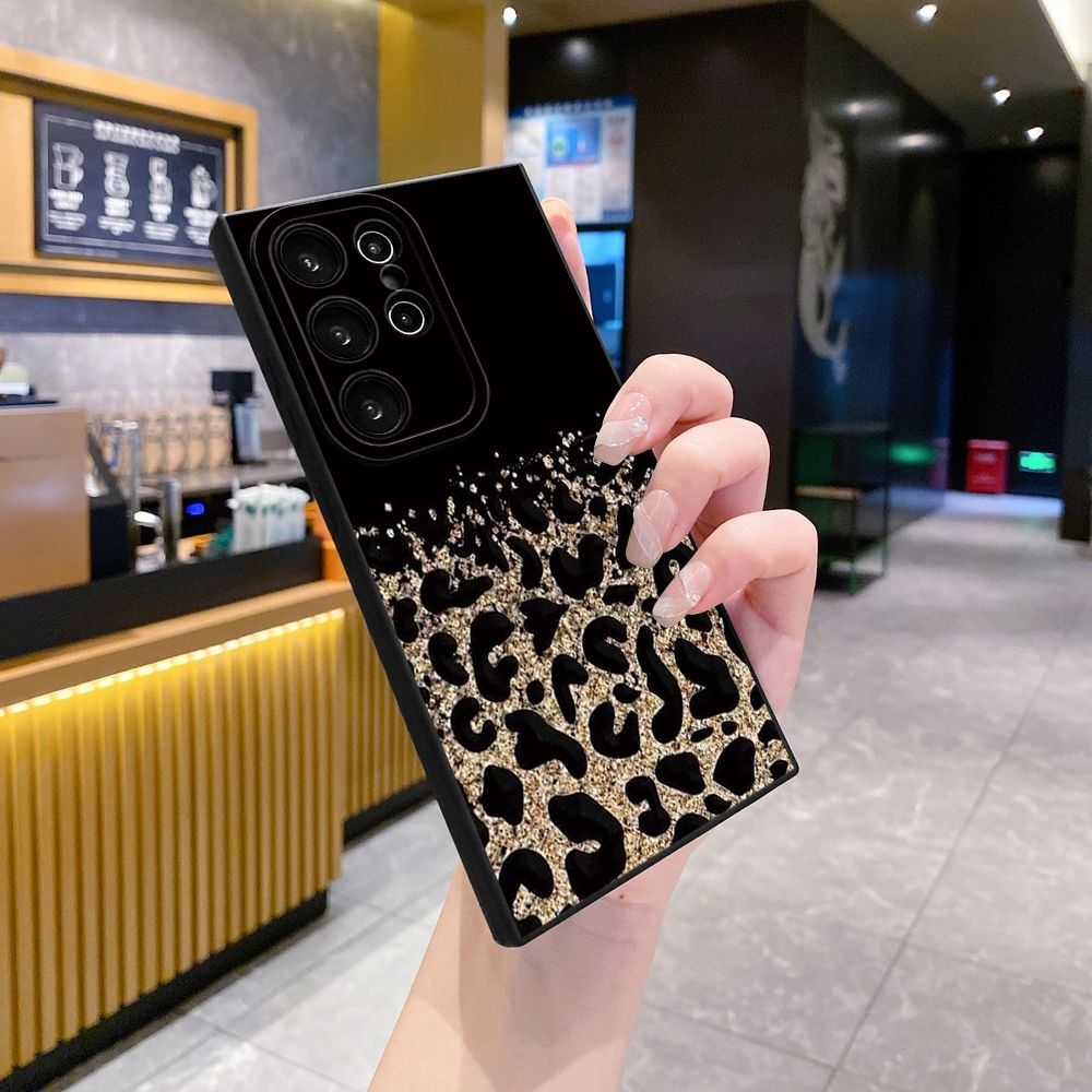 For Samsung Galaxy S24 S23 Ultra S22 Plus Note 20 S21 FE S20 Gradient Pink Leopard Full Protective Case Anti Drop Cover