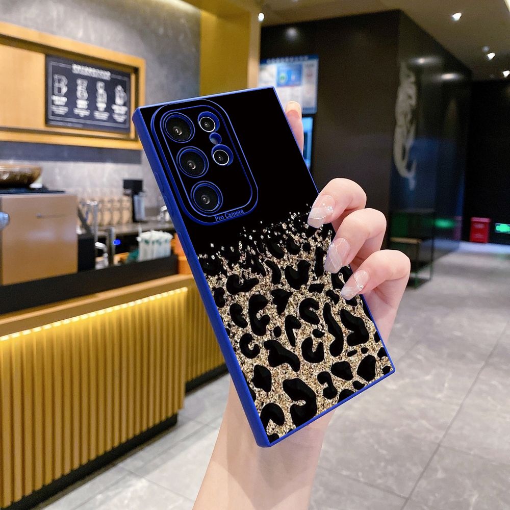 For Samsung Galaxy S24 S23 Ultra S22 Plus Note 20 S21 FE S20 Gradient Pink Leopard Full Protective Case Anti Drop Cover