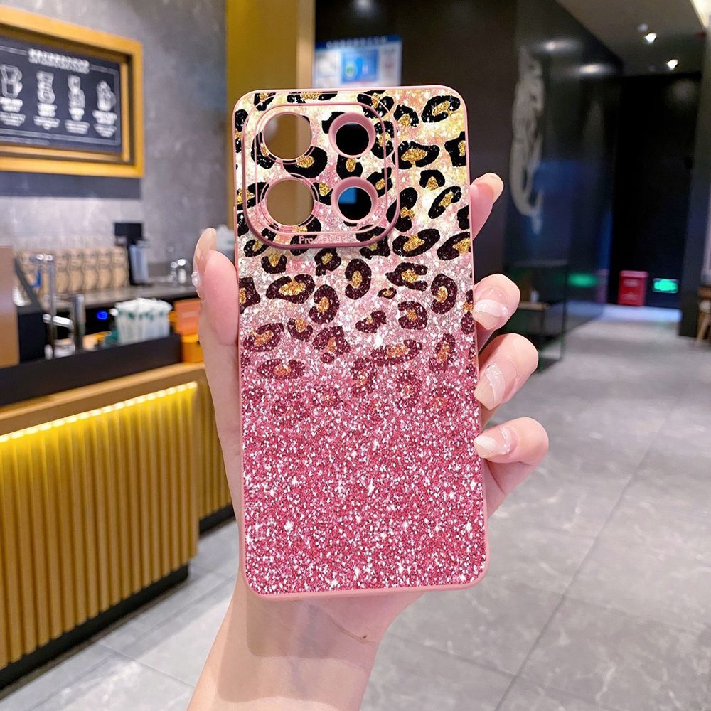 For Xiaomi Redmi Note 13 12 Pro 5G 12S 11S 13C A1 10 Pro 4G 10S Redmi 10C 9C Gradient Pink Leopard Full Protective Case Anti Drop Cover