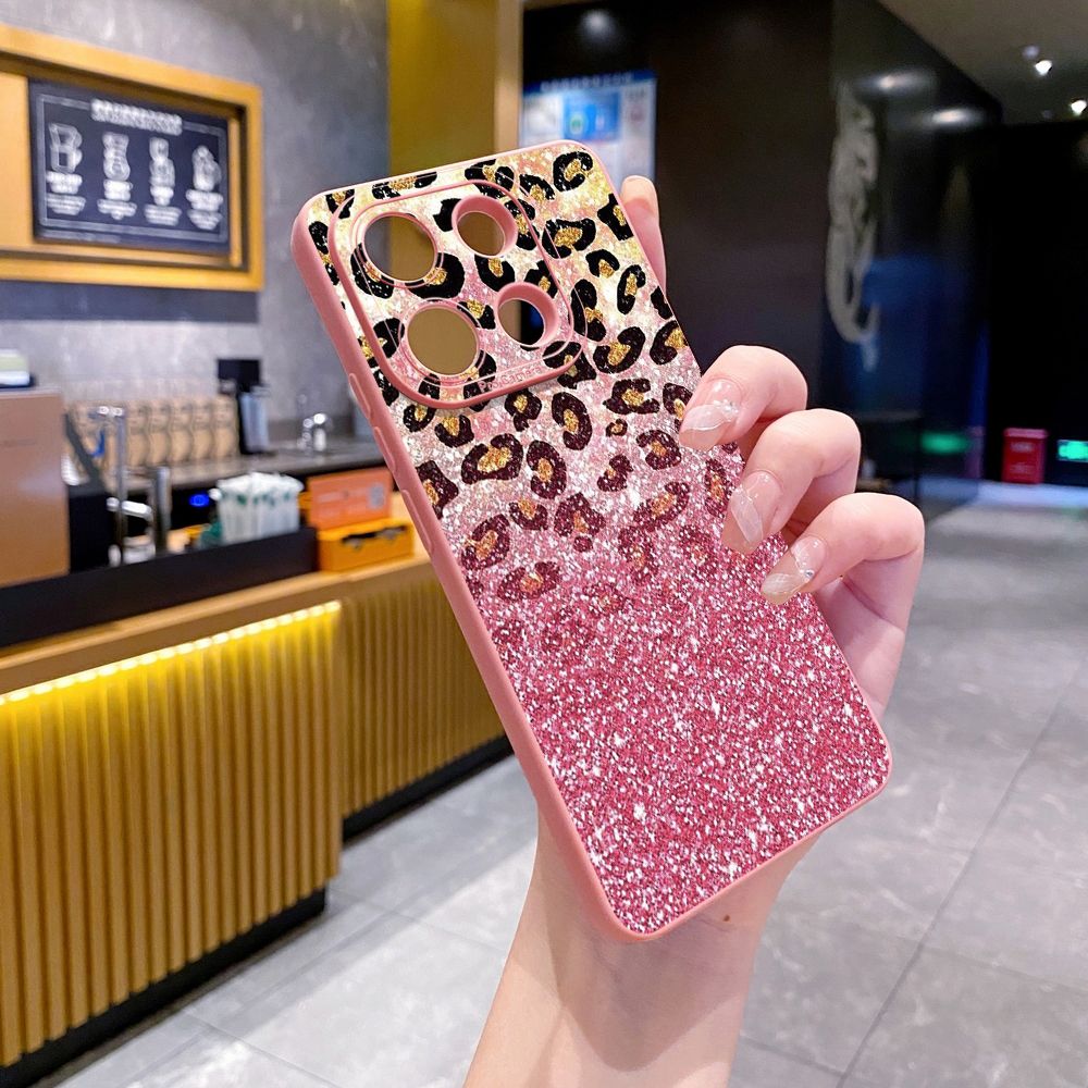 For Xiaomi Redmi Note 13 12 Pro 5G 12S 11S 13C A1 10 Pro 4G 10S Redmi 10C 9C Gradient Pink Leopard Full Protective Case Anti Drop Cover
