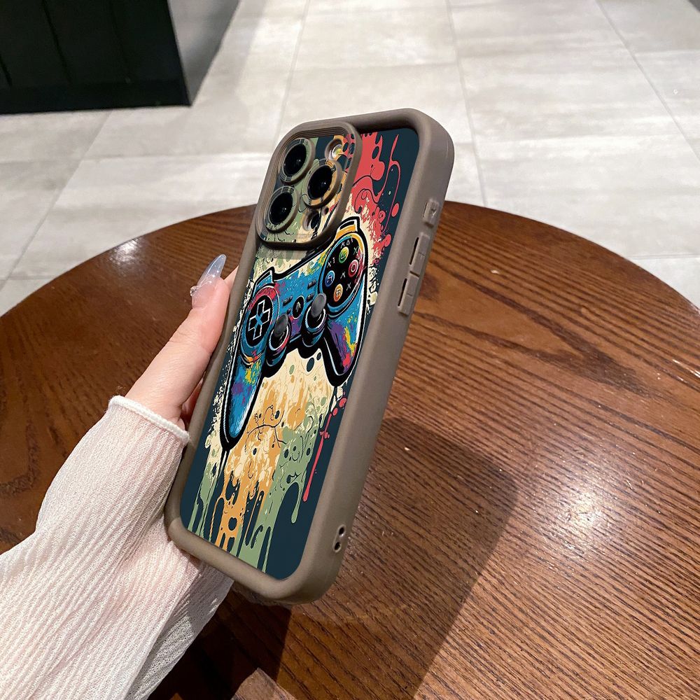 for iPhone 15 Pro Max 14 Plus 13 12 11 XR 8 7 SE 2022 XS Game Controller Full Protective Phone Case Anti Drop Cover