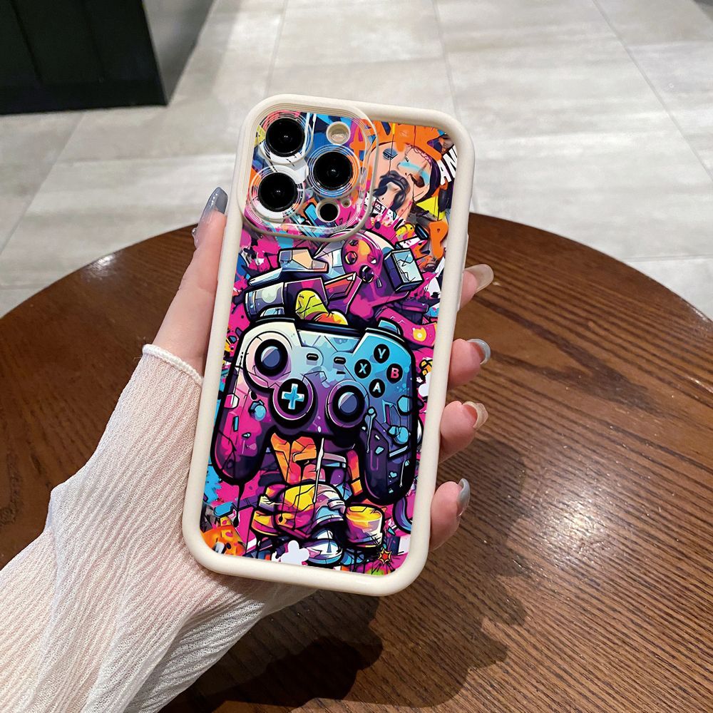 for iPhone 15 Pro Max 14 Plus 13 12 11 XR 8 7 SE 2022 XS Game Controller Full Protective Phone Case Anti Drop Cover