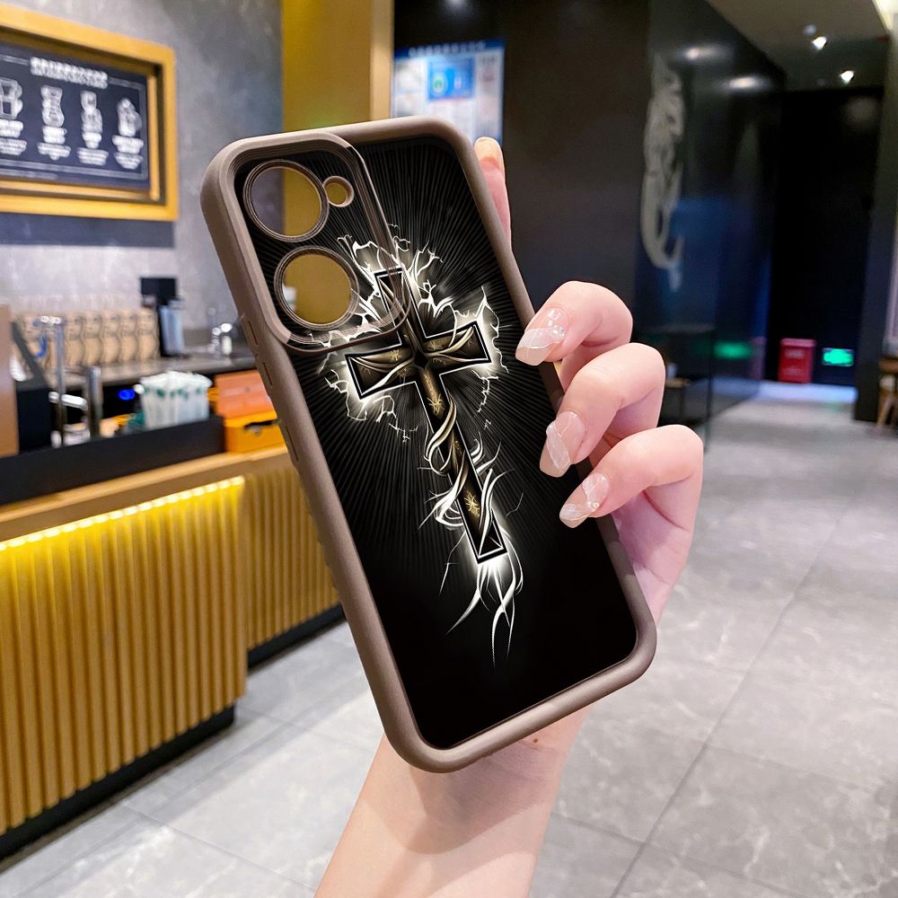 for VIVO Y17S Y27 T1X Y02S Y21S Y02 Y33S Y12S Y18 Y38 Jesus Sheep Cross Full Protective Phone Case Anti Drop Cover
