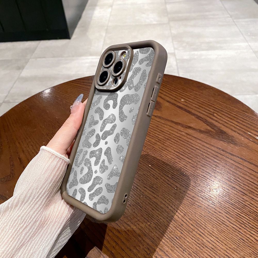 for iPhone 15 Pro Max 14 Plus 13 12 11 XR 8 7 SE 2022 XS Gradient Leopard Full Protective Phone Case Anti Drop Cover