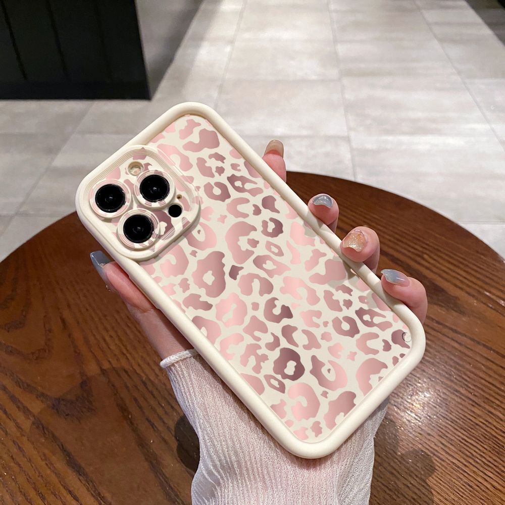for iPhone 15 Pro Max 14 Plus 13 12 11 XR 8 7 SE 2022 XS Gradient Leopard Full Protective Phone Case Anti Drop Cover