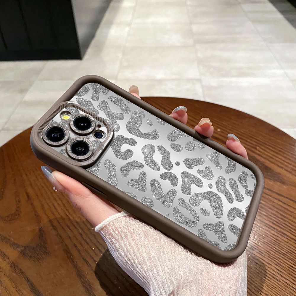 for iPhone 15 Pro Max 14 Plus 13 12 11 XR 8 7 SE 2022 XS Gradient Leopard Full Protective Phone Case Anti Drop Cover