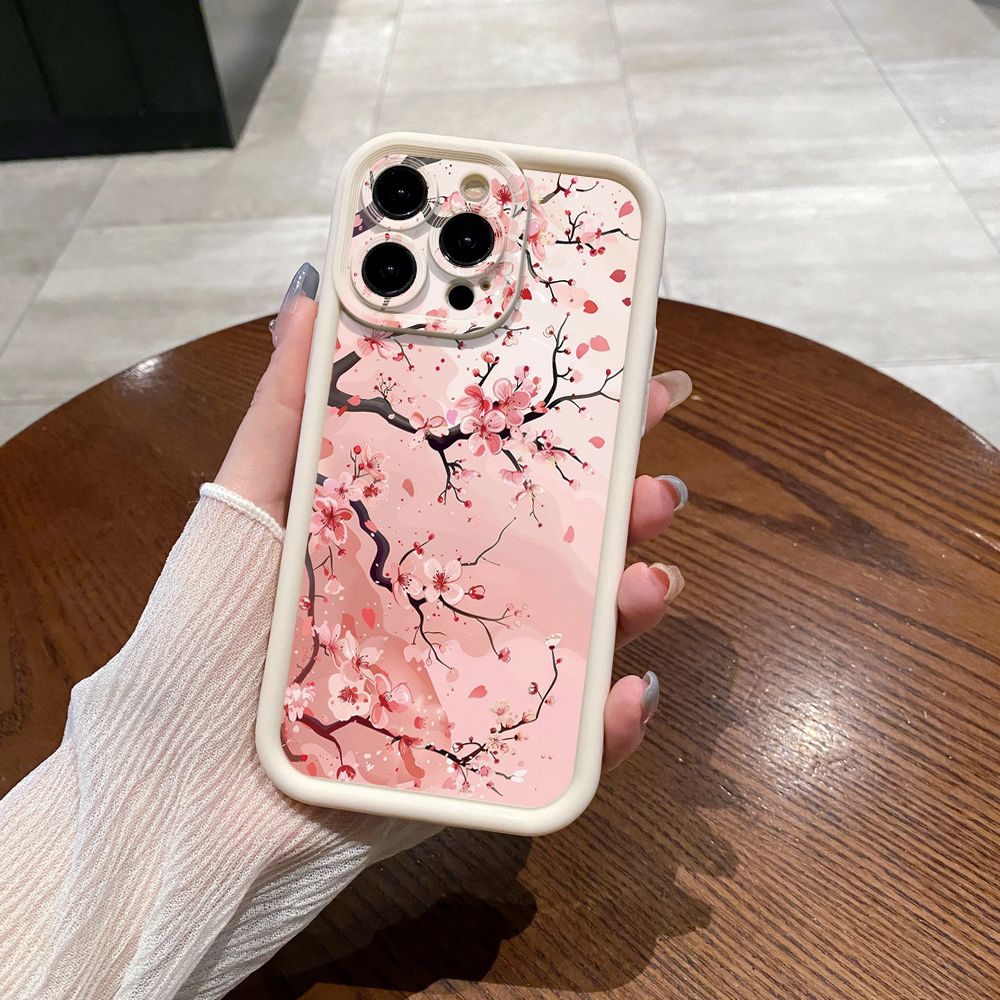 for iPhone 15 Pro Max 14 Plus 13 12 11 XR 8 7 SE 2022 XS Vintage Flower Retro Full Protective Phone Case Anti Drop Cover