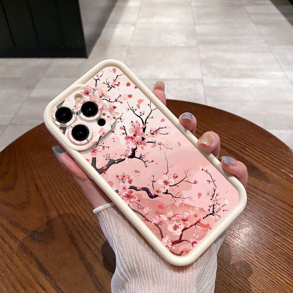 for iPhone 15 Pro Max 14 Plus 13 12 11 XR 8 7 SE 2022 XS Vintage Flower Retro Full Protective Phone Case Anti Drop Cover