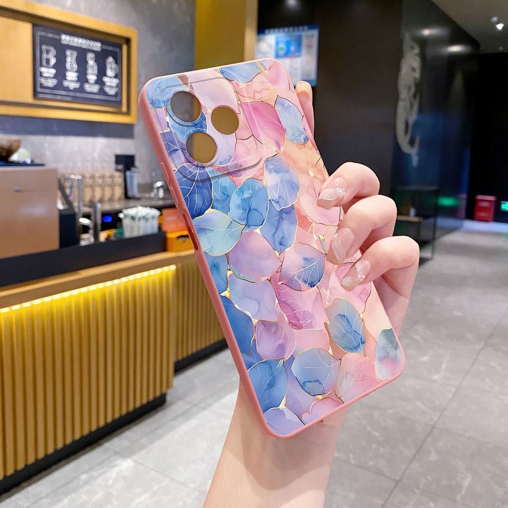 For Realme C61 C63 C65 C67 C53 C51 Note 50 60 C21 C33 C30 C35 C11 2021 C12 C15 C21Y C25Y Realme 12 13 Luxury Leaves Full Protective Case Anti Drop Cover