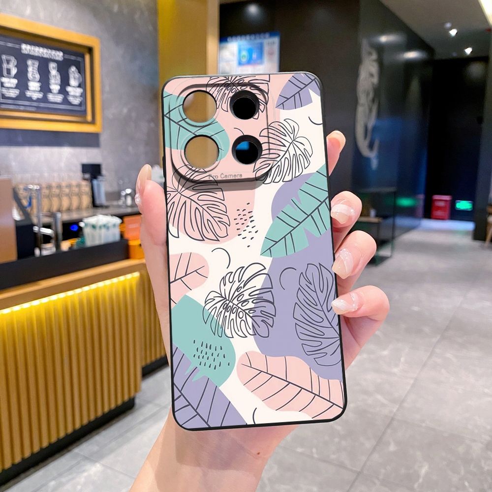 For Xiaomi Redmi Note 13 12 Pro 5G 12S 11S 13C A1 10 Pro 4G 10S Redmi 10C 9C Luxury Leaves Full Protective Case Anti Drop Cover
