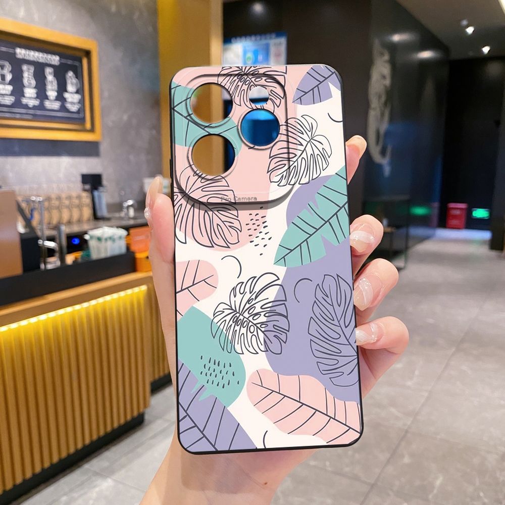For Infinix Hot 50i 40i 40 Pro Note 12 G96 30 Hot 20 Play 12i 30i 20i 10S 11 Play 11S 10i Smart 8 9 5 Luxury Leaves Full Protective Case Anti Drop Cover