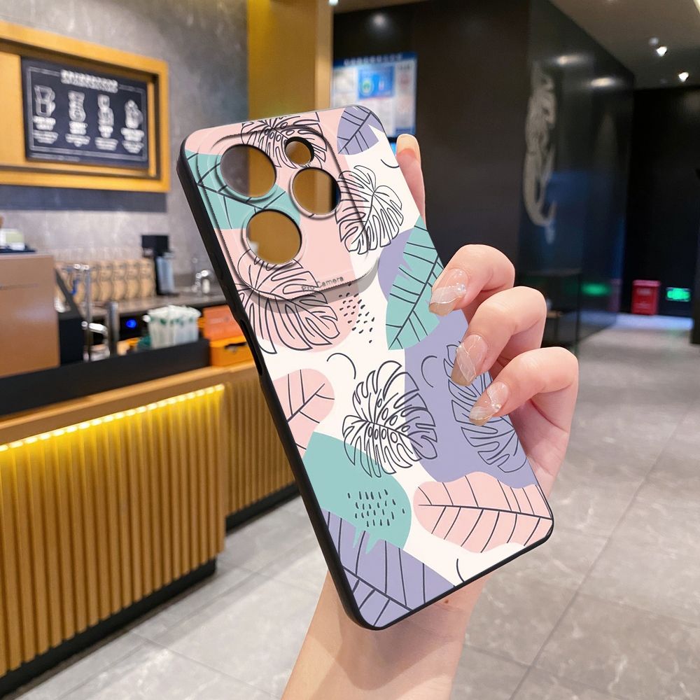 For Infinix Hot 50i 40i 40 Pro Note 12 G96 30 Hot 20 Play 12i 30i 20i 10S 11 Play 11S 10i Smart 8 9 5 Luxury Leaves Full Protective Case Anti Drop Cover