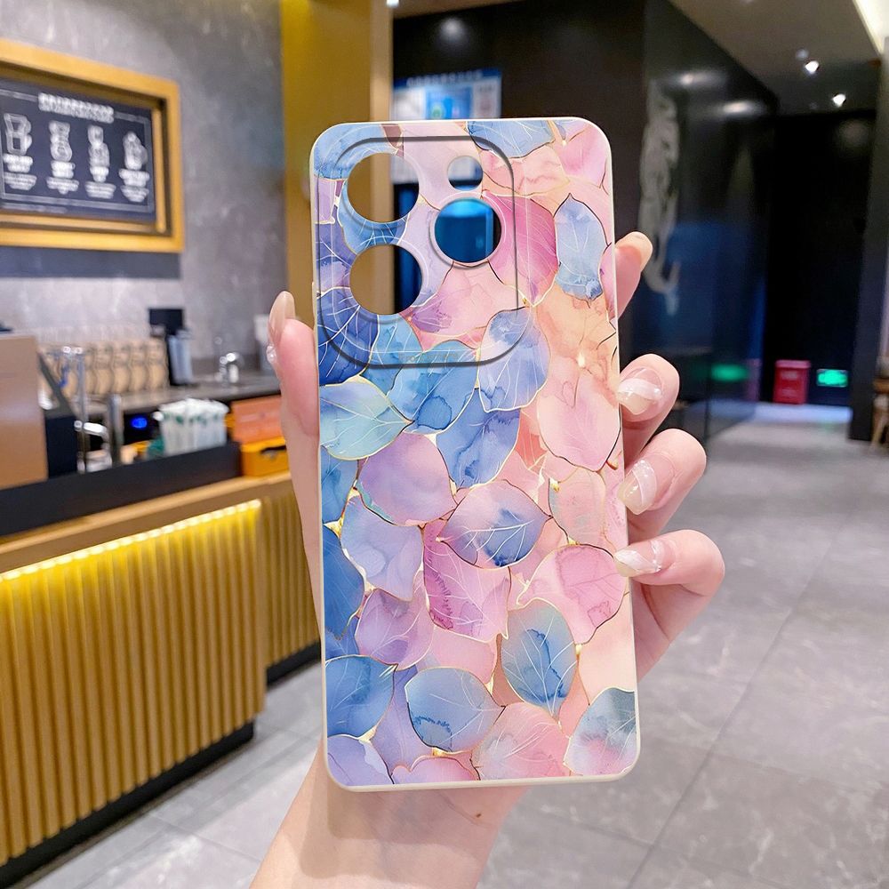 For Infinix Hot 50i 40i 40 Pro Note 12 G96 30 Hot 20 Play 12i 30i 20i 10S 11 Play 11S 10i Smart 8 9 5 Luxury Leaves Full Protective Case Anti Drop Cover