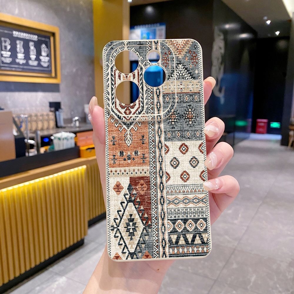 For Infinix Hot 50i 40i 40 Pro Note 12 G96 30 Hot 20 Play 12i 30i 20i 10S 11 Play 11S 10i Smart 8 9 5 Retro Knitting Texture Full Protective Case Anti Drop Cover