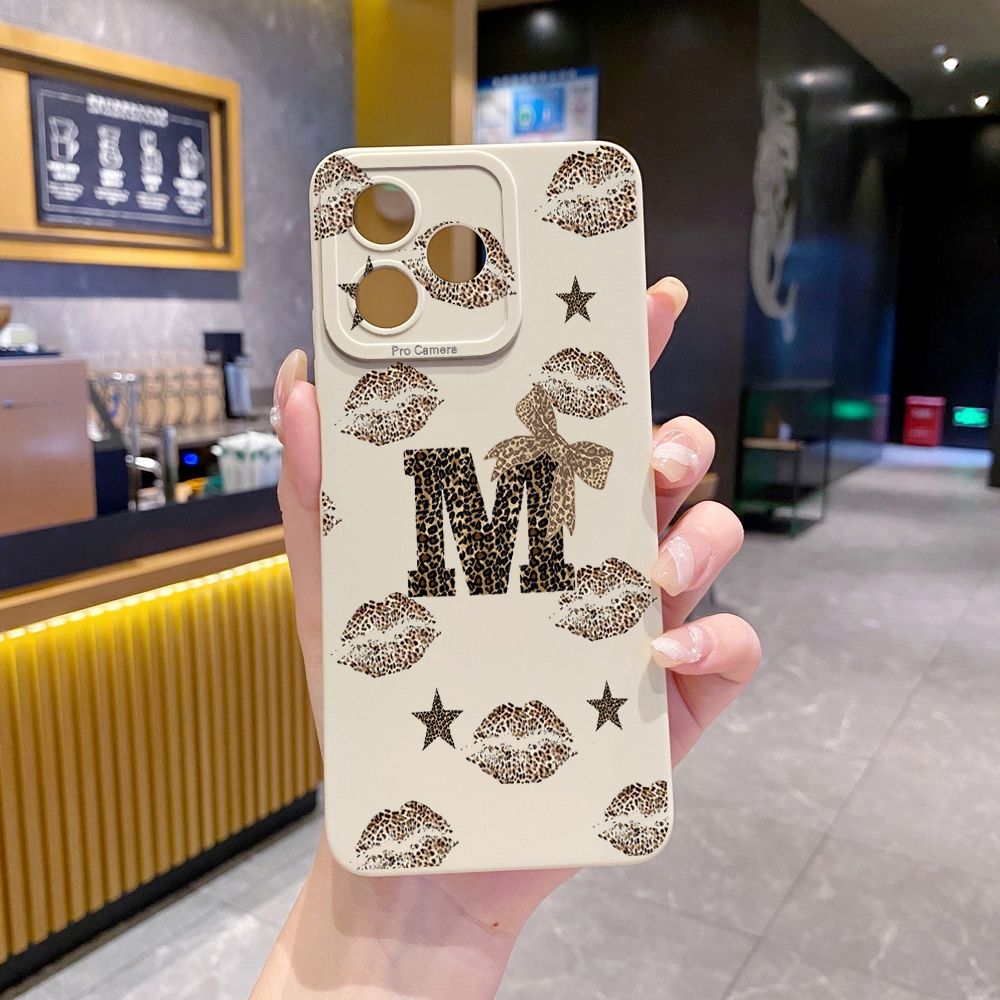 For Realme C61 C63 C65 C67 C53 C51 Note 50 60 C21 C33 C30 C35 C11 2021 C12 C15 C21Y C25Y Realme 12 13 Hot Leopard Mouth Full Protective Case Anti Drop Cover