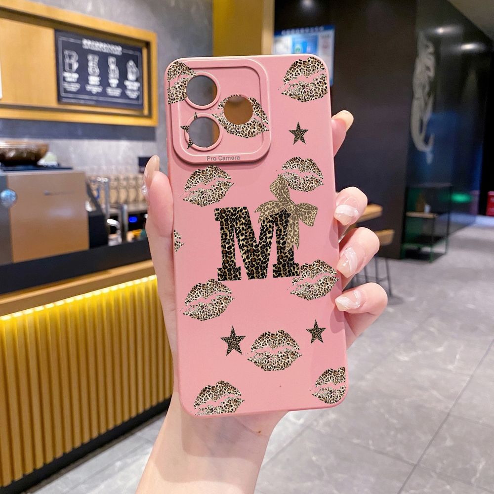For Realme C61 C63 C65 C67 C53 C51 Note 50 60 C21 C33 C30 C35 C11 2021 C12 C15 C21Y C25Y Realme 12 13 Hot Leopard Mouth Full Protective Case Anti Drop Cover