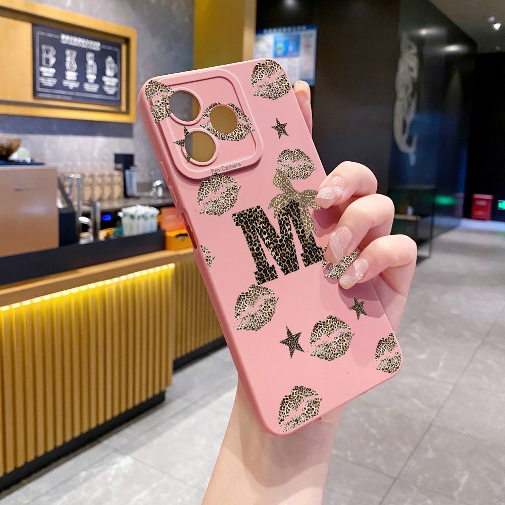 For Realme C61 C63 C65 C67 C53 C51 Note 50 60 C21 C33 C30 C35 C11 2021 C12 C15 C21Y C25Y Realme 12 13 Hot Leopard Mouth Full Protective Case Anti Drop Cover