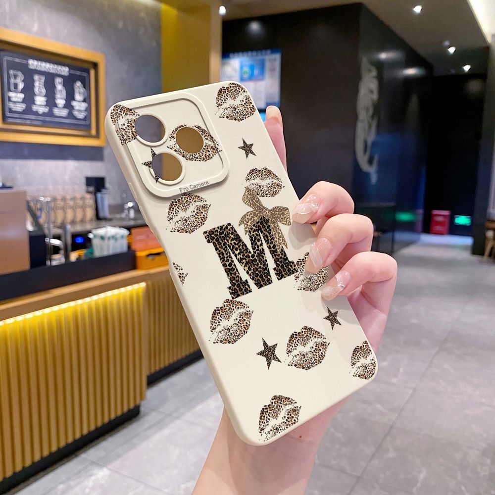 For Realme C61 C63 C65 C67 C53 C51 Note 50 60 C21 C33 C30 C35 C11 2021 C12 C15 C21Y C25Y Realme 12 13 Hot Leopard Mouth Full Protective Case Anti Drop Cover