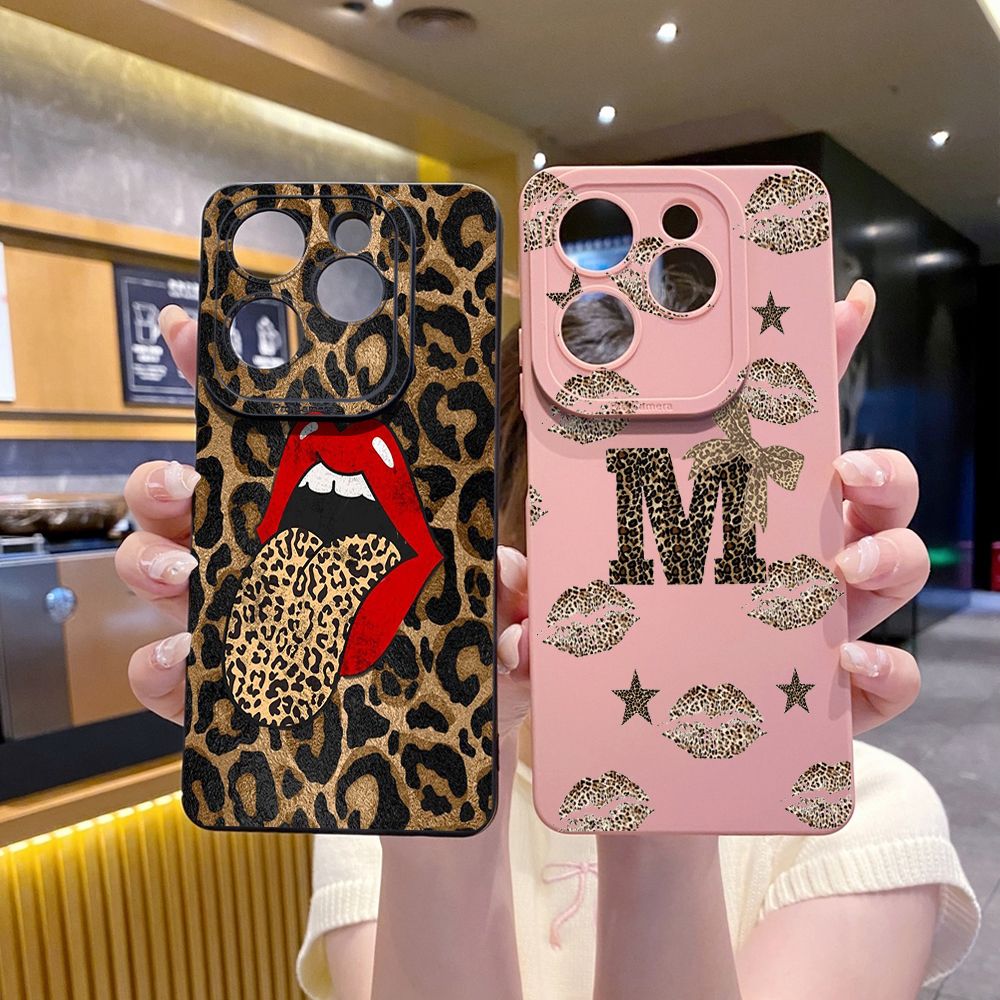 For Infinix Hot 50i 40i 40 Pro Note 12 G96 30 Hot 20 Play 12i 30i 20i 10S 11 Play 11S 10i Smart 8 9 5 Hot Leopard Mouth Full Protective Case Anti Drop Cover