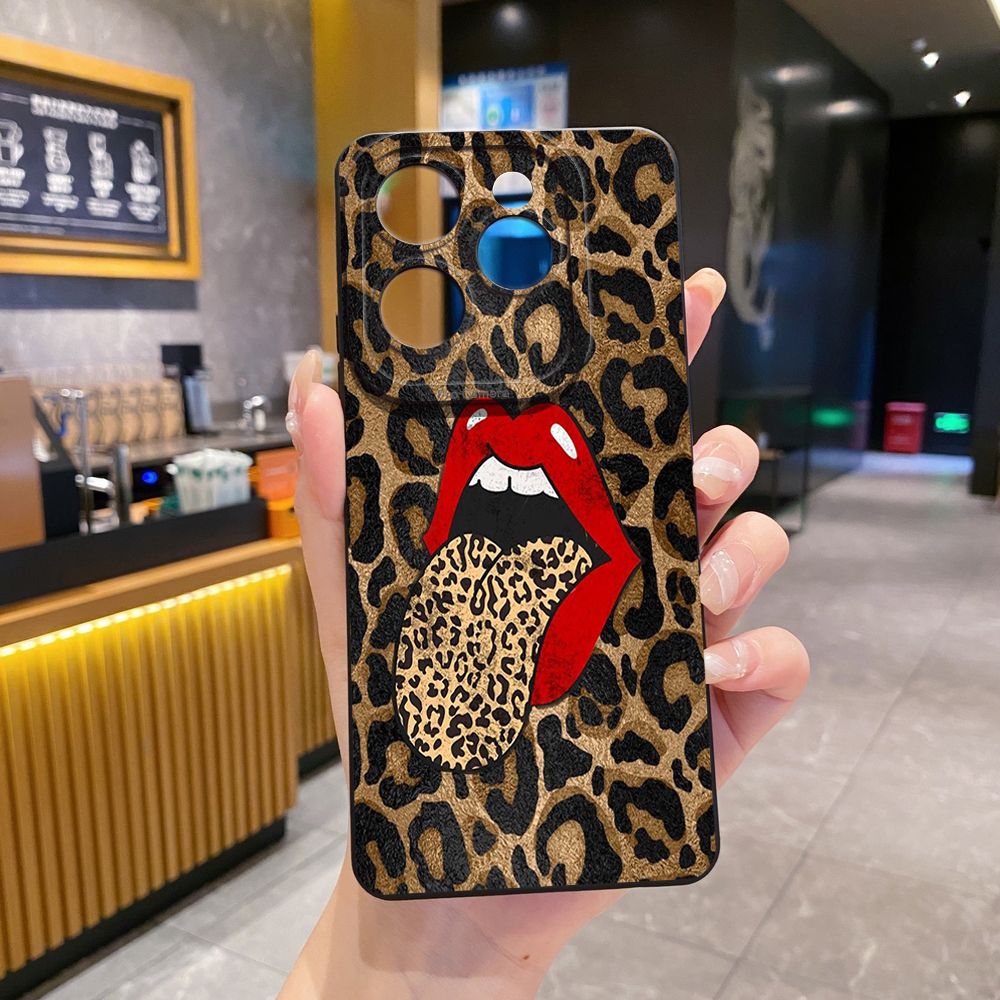 For Infinix Hot 50i 40i 40 Pro Note 12 G96 30 Hot 20 Play 12i 30i 20i 10S 11 Play 11S 10i Smart 8 9 5 Hot Leopard Mouth Full Protective Case Anti Drop Cover
