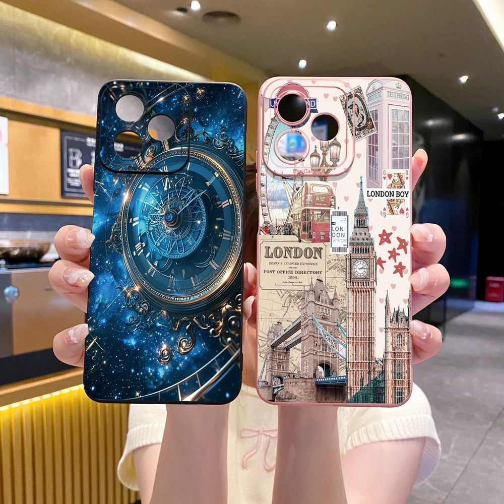 For Realme C61 C63 C65 C67 C53 C51 Note 50 60 C21 C33 C30 C35 C11 2021 C12 C15 C21Y C25Y Realme 12 13 London Bridge Full Protective Case Anti Drop Cover