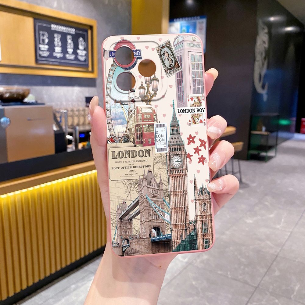 For Realme C61 C63 C65 C67 C53 C51 Note 50 60 C21 C33 C30 C35 C11 2021 C12 C15 C21Y C25Y Realme 12 13 London Bridge Full Protective Case Anti Drop Cover