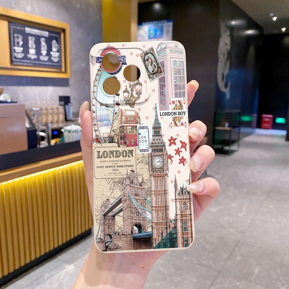 For Realme C61 C63 C65 C67 C53 C51 Note 50 60 C21 C33 C30 C35 C11 2021 C12 C15 C21Y C25Y Realme 12 13 London Bridge Full Protective Case Anti Drop Cover