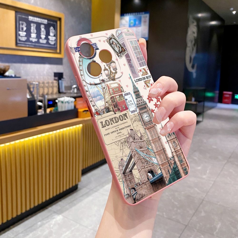 For Realme C61 C63 C65 C67 C53 C51 Note 50 60 C21 C33 C30 C35 C11 2021 C12 C15 C21Y C25Y Realme 12 13 London Bridge Full Protective Case Anti Drop Cover